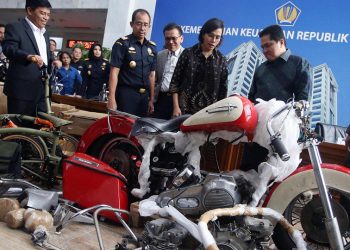 Konpers Barang Bukti Penyelundupan Harley