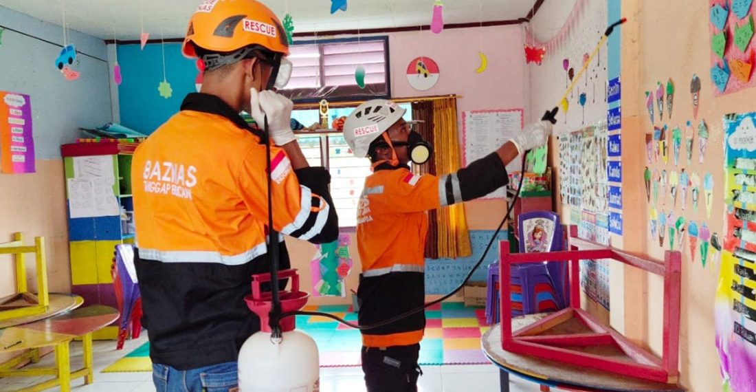 BAZNAS Lakukan Penyemprotan Disinfektan di Ruang Publik untuk Cegah Covid-19