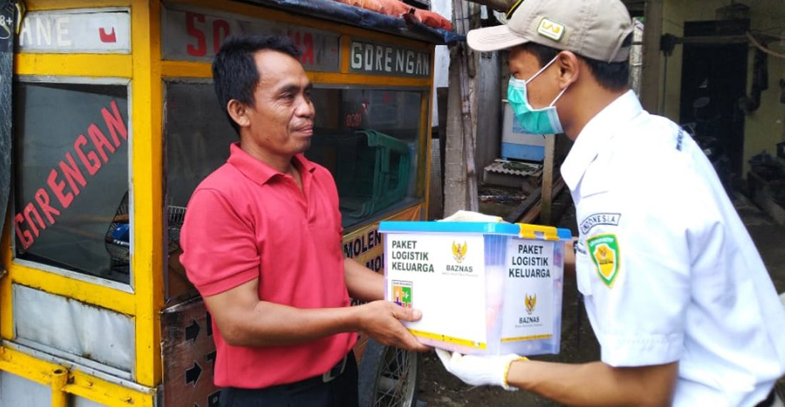 BAZNAS Salurkan Paket Logistik untuk Keluarga Miskin Terdampak Covid-19