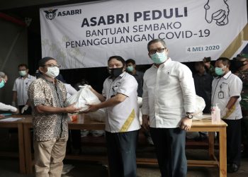 ASABRI Peduli dampak Covid 19 bagi Purnawirawan dan masyarakat sekitar Berikan Bantuan 1200 Paket sembako gratis.