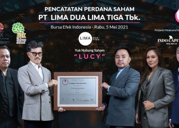 Sah, PT Lima Dua Lima Tiga Tbk (“Perseroan”) melantai di Bursa Efek Indonesia