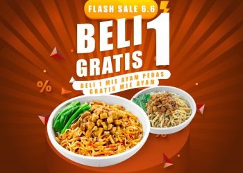 Es Teler 77 Berikan Program “Beli 1 Gratis 1” untuk Produk Mie Ayam Pedas
