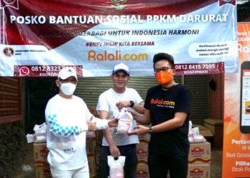 Peringati HUT Ke-8, Ralali.com Salurkan Sumbangan untuk Warga Jadetabek yang Terdampak PPKM Darurat