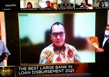 BTN Raih Penghargaan The Best Large Bank in Loan Disbursment 2021
