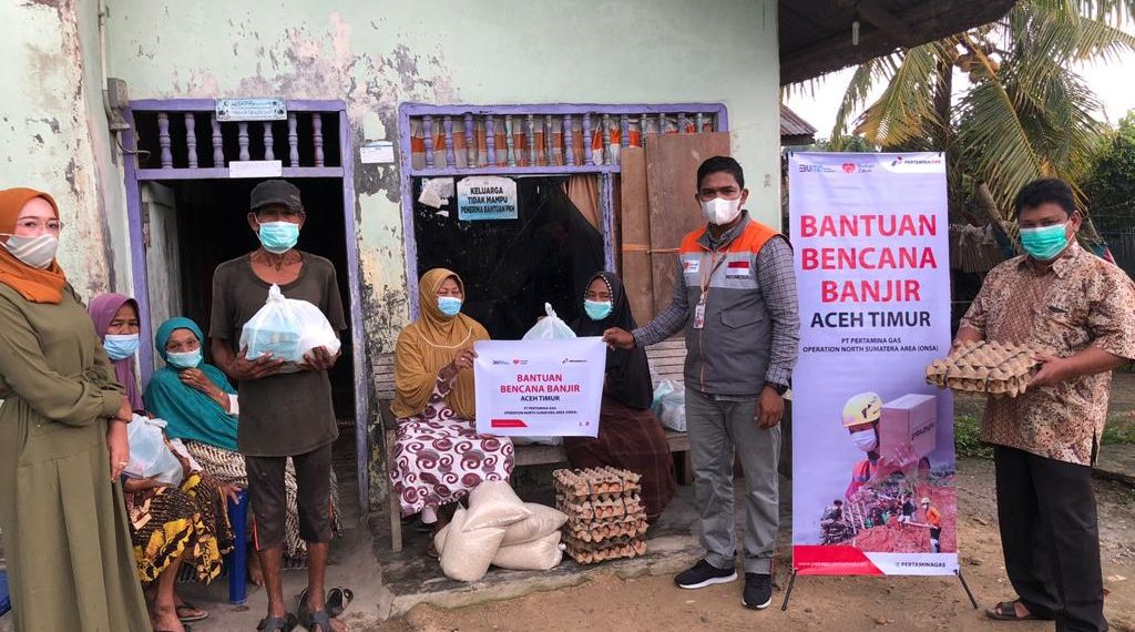 Tanggap Bencana Banjir, Pertamina Gas Salurkan Bantuan ke Aceh Timur