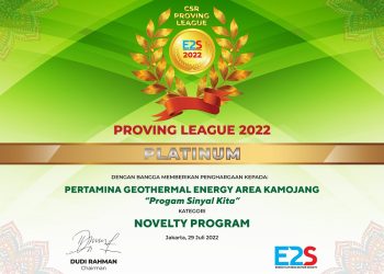 Usung “Sinyal Kita”, PGE Kamojang Sabet Penghargaan Platinum di Ajang E2S Proving League 2022