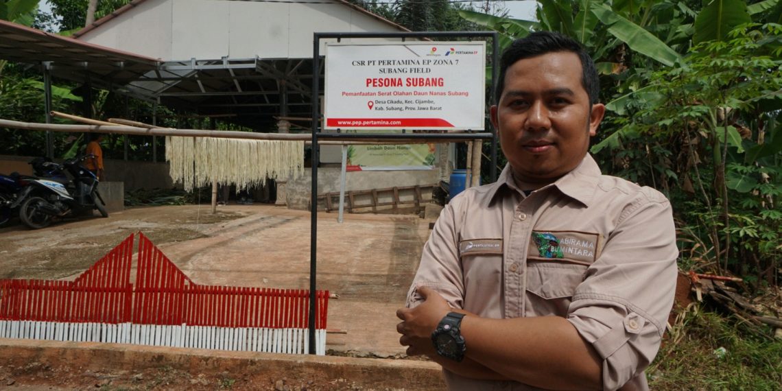 Pertamina EP Subang Field Dukung Warga Subang untuk Produksi Serat Daun Nanas