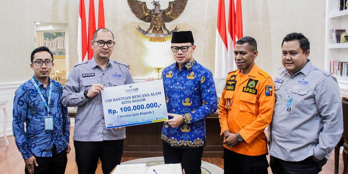 Bantu Penanganan Bencana Alam Kota Bogor, bank bjb Salurkan CSR