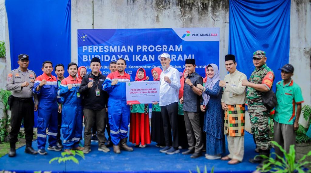Pertagas dan Walikota Dumai Resmikan Program Budidaya Gurami