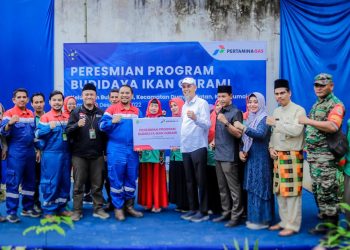 Pertagas dan Walikota Dumai Resmikan Program Budidaya Gurami