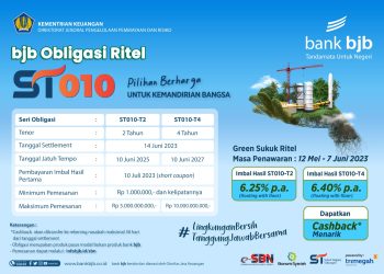 bank bjb Ikut Tawarkan ST010, Ada  Cashback Menarik bagi Investor