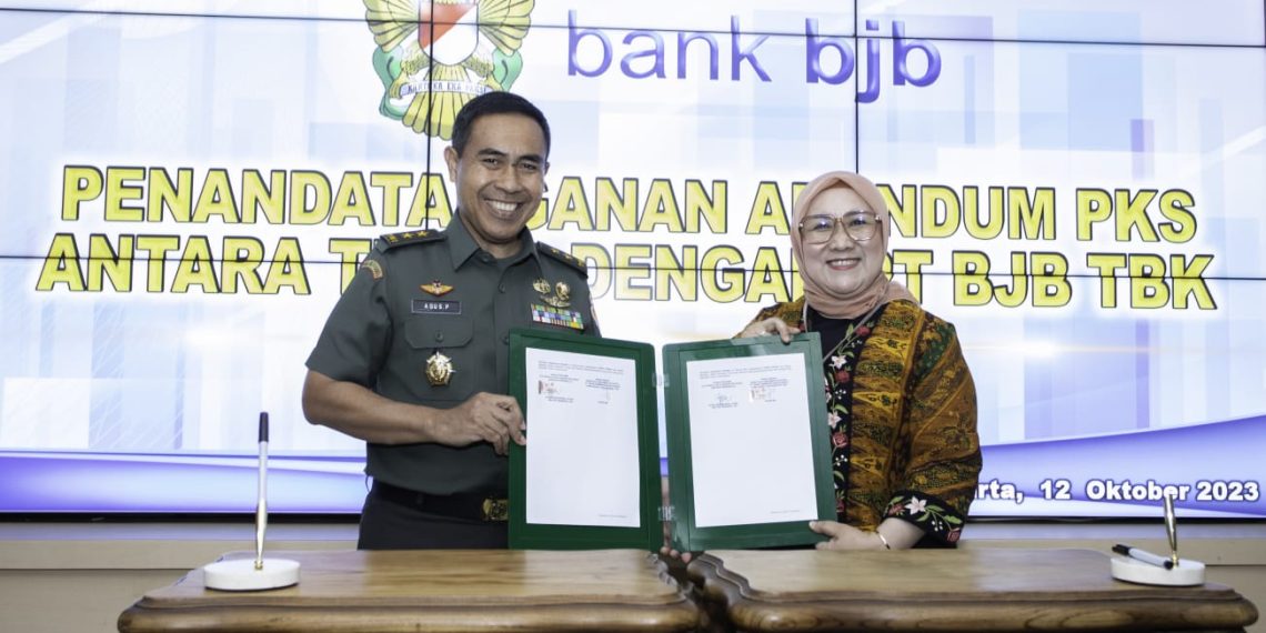 Perkuat Sinergi, bank bjb Tandatangani Adendum Perpanjangan PKS dengan TNI AD