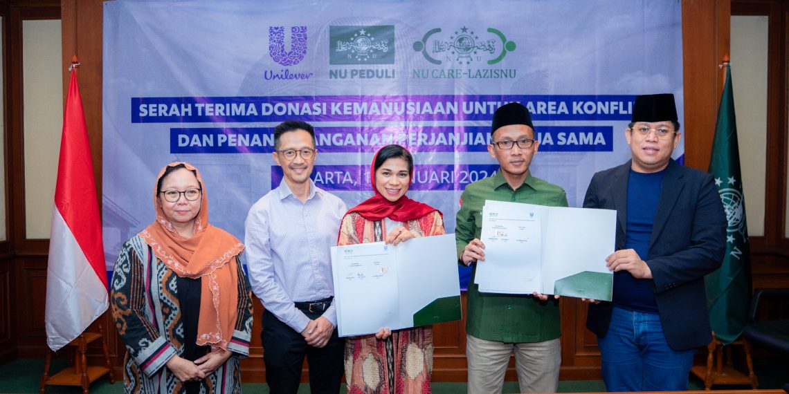 Gelorakan Ukhuwah Islamiyah Bagi Sesama di Wilayah Konflik, NU terima Donasi dari Unilever Indonesia