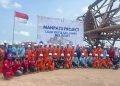 Proyek Manpatu Pertamina Hulu Mahakam Melaju, memasuki Tahap Load Out dan Sail Away Jacket
