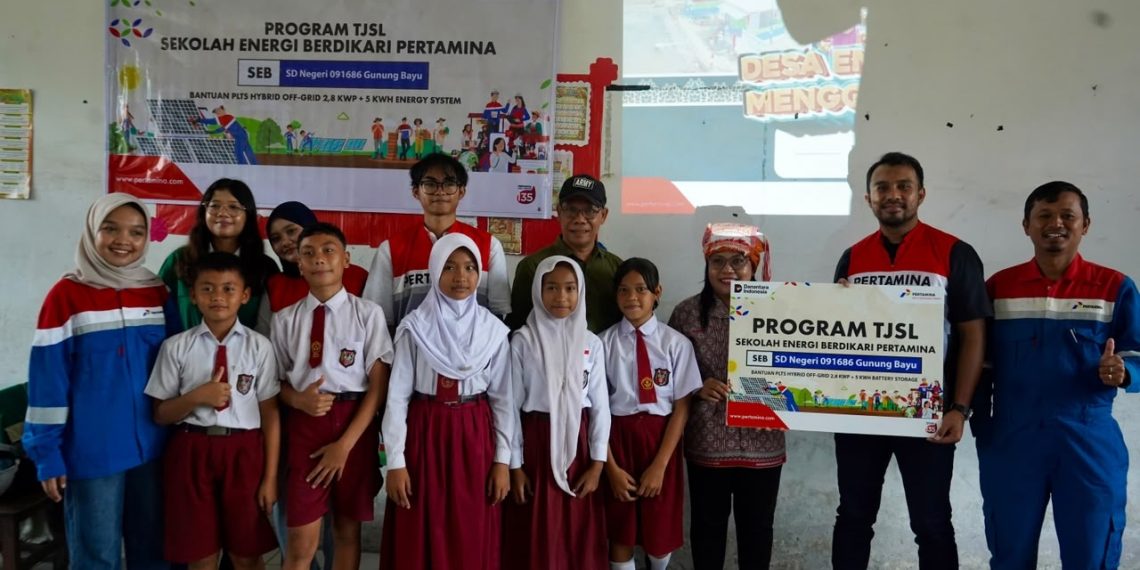 Program Sekolah Energi Berdikari, Pertamina NRE Hadirkan Energi Surya dan Air Bersih di SD Gunung Bayu Simalungun