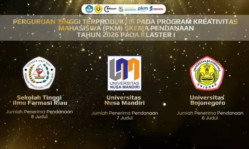 UNM Raih Penghargaan Perguruan Tinggi Terproduktif PKM 2026 Klaster 5